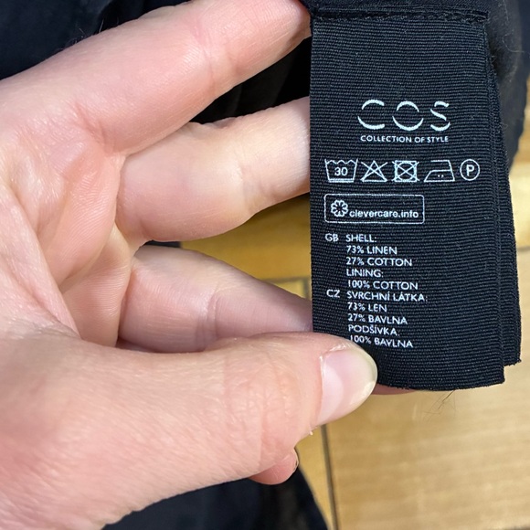 COS Linen Ruffle Neck Dress - Picture 9 of 9